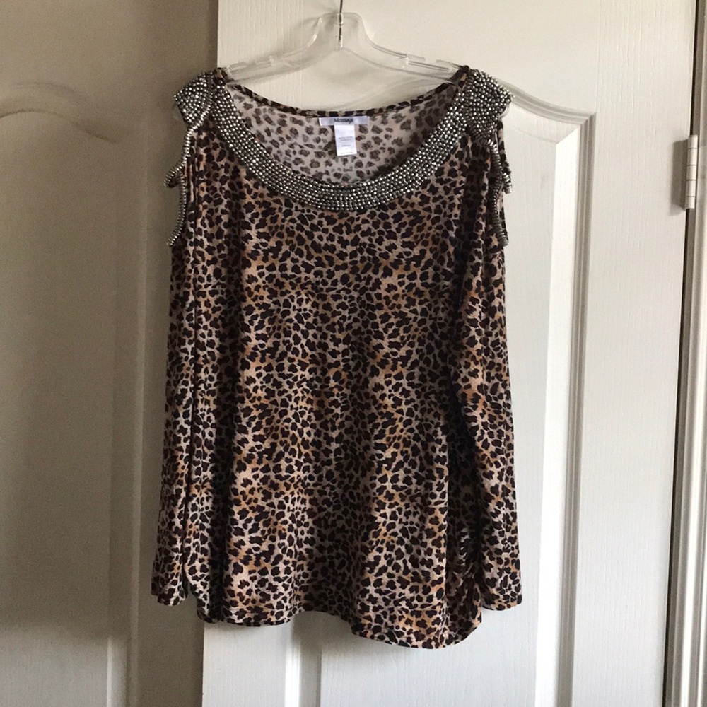 Bling cheetah blouse